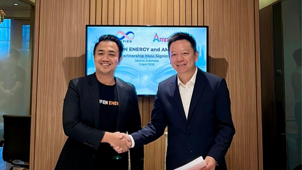 Penandatanganan MoU kemitraan INFIEN Energy dan Ampace di Jakarta